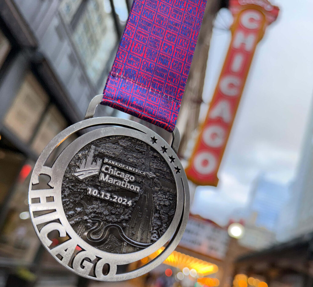 Medalha da Maratona de Chicago 2024